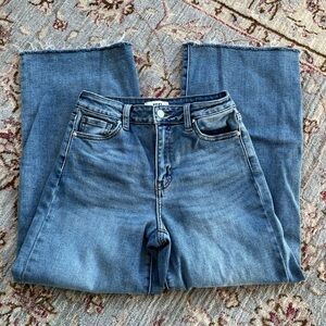 EUC JBD Wide Leg Frayed Ankle Jean, size 27
